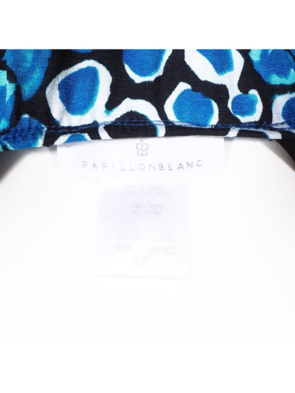 Papillon Blanc Dress Womens Size 4 P A Line Sleeveless Blue Black White Lined - Picture 9 of 10